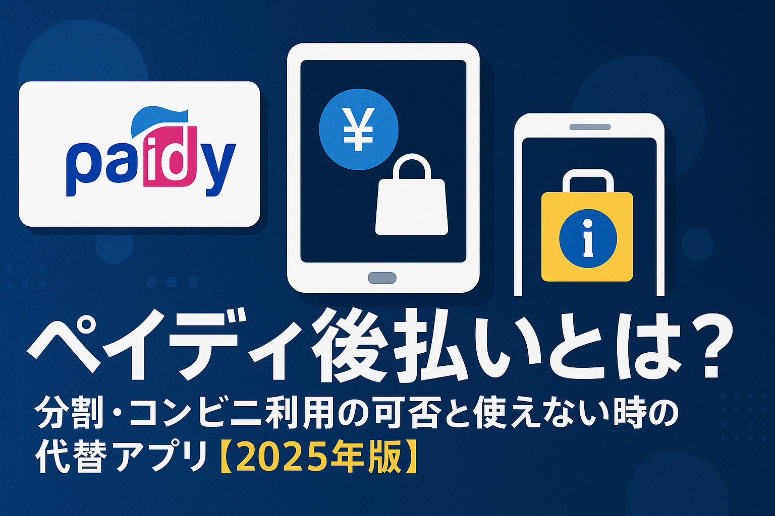 ペイディ後払いとは？分割・コンビニ利用の可否と代替アプリを紹介する情報バナー【2025年版】