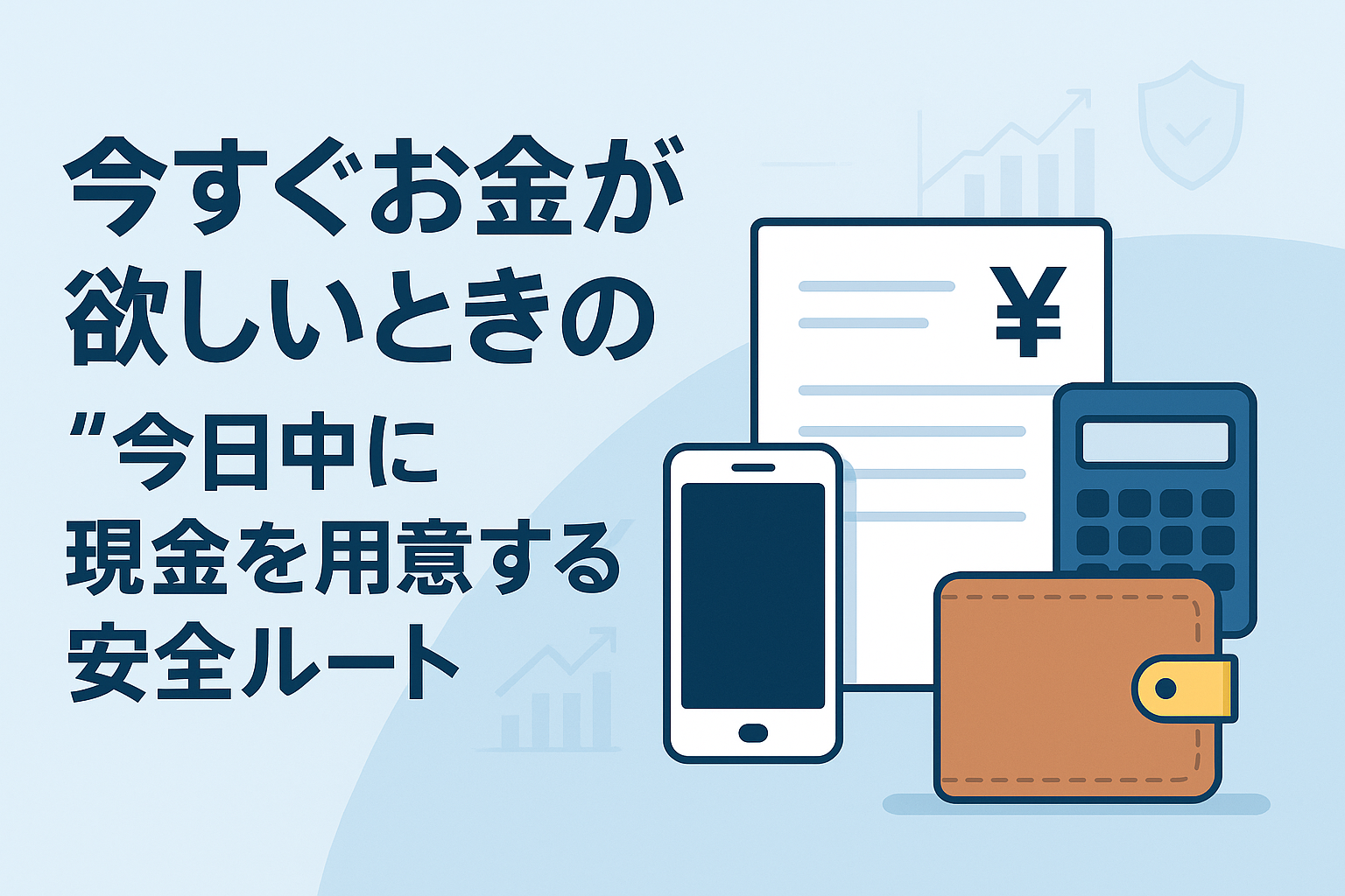 今すぐお金が欲しいときの“今日中に現金を用意する”安全ルート