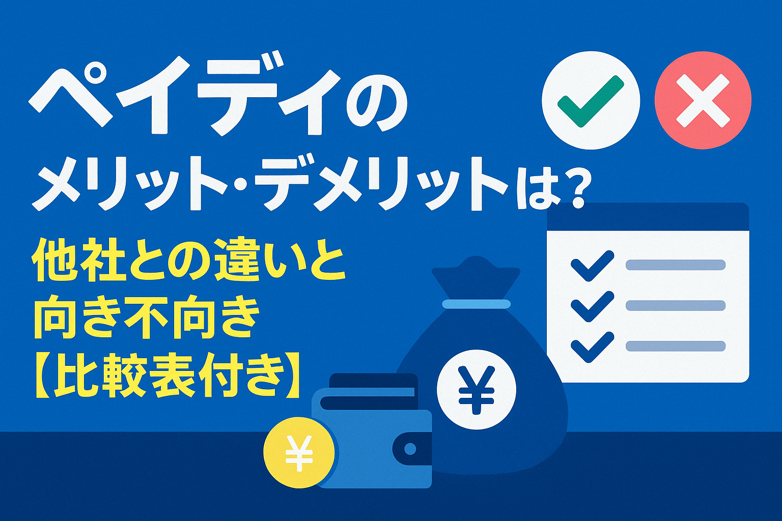 ペイディのメリット・デメリットは？他社との違いと向き不向き【比較表付き】